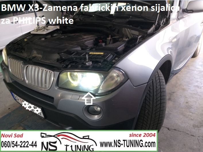 zamena ksenon sijalica d1s philips bmw x3 e83 2009 2010 2008 novi sad auto servis tuing ns